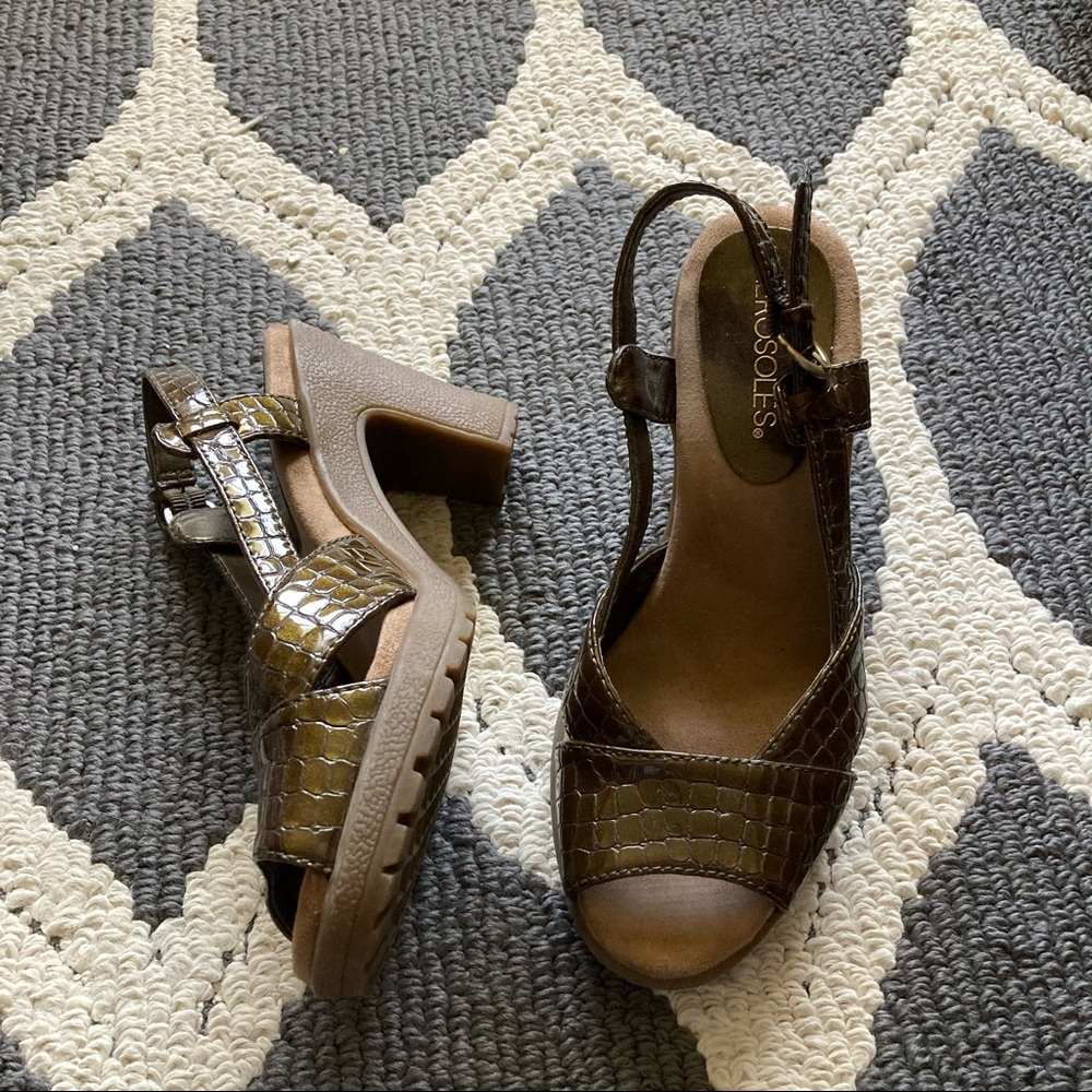 Aerosoles Weehawken Slingback Patten Leather Heels 6.5